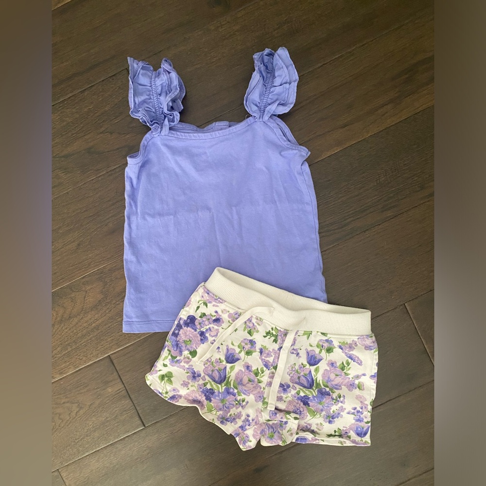 Janie and Jack shorts and tank set 5T EUC